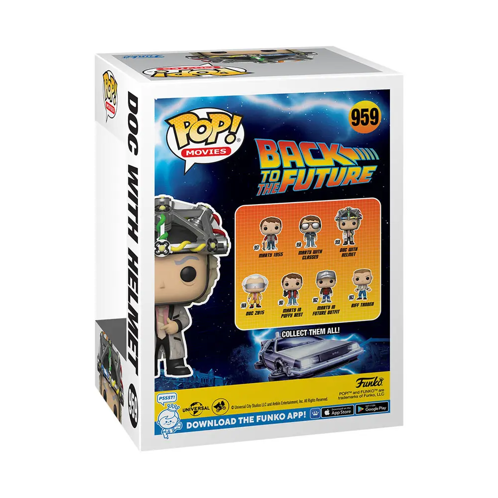 Back to the Future Funko POP! Figur & T-Shirt Set Doc with Helmet termékfotó