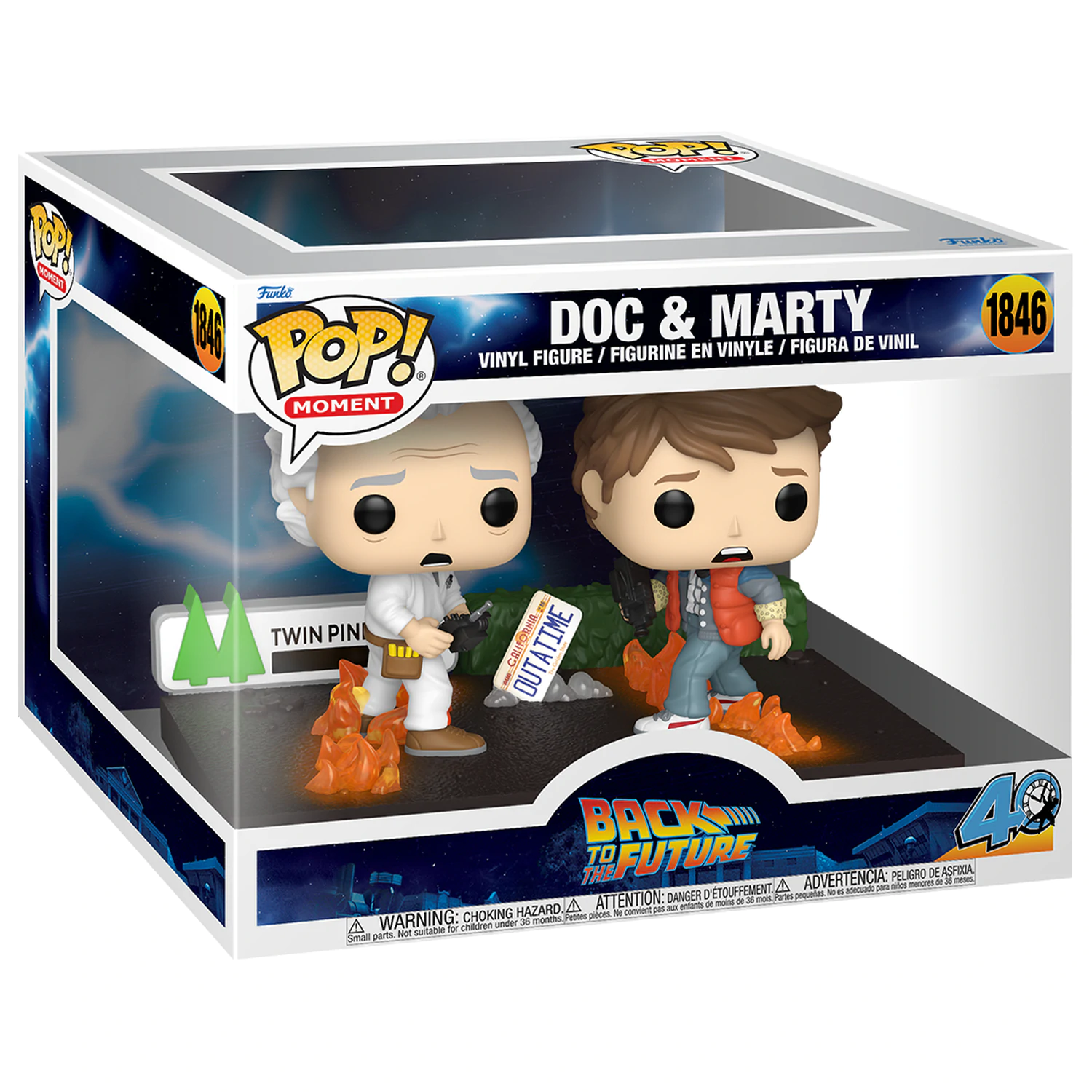 Back to the Future Funko POP Moments Vinylfiguren Doc & Marty 9 cm Produktfoto