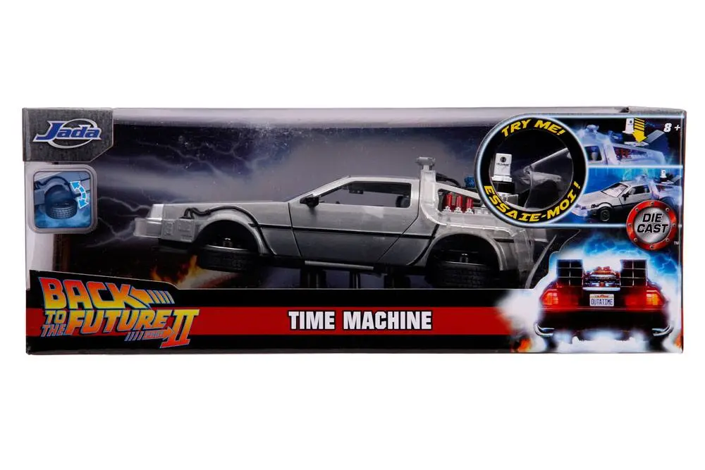 Zurück in die Zukunft II Hollywood Rides Diecast Modell 1/24 DeLorean Time Machine termékfotó