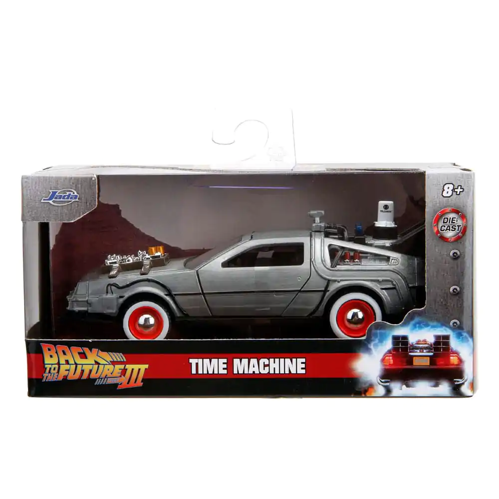 Zurück in die Zukunft III Hollywood Rides Diecast Modell 1/32 DeLorean Time Machine Free Rolling termékfotó