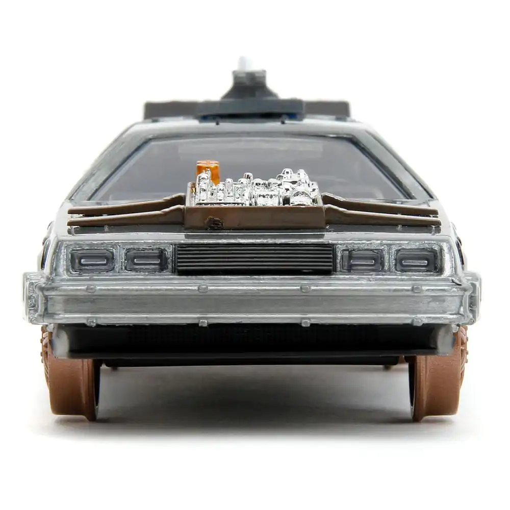 Zurück in die Zukunft III Hollywood Rides Diecast Modell 1/32 DeLorean Time Machine Railroad Wheels termékfotó