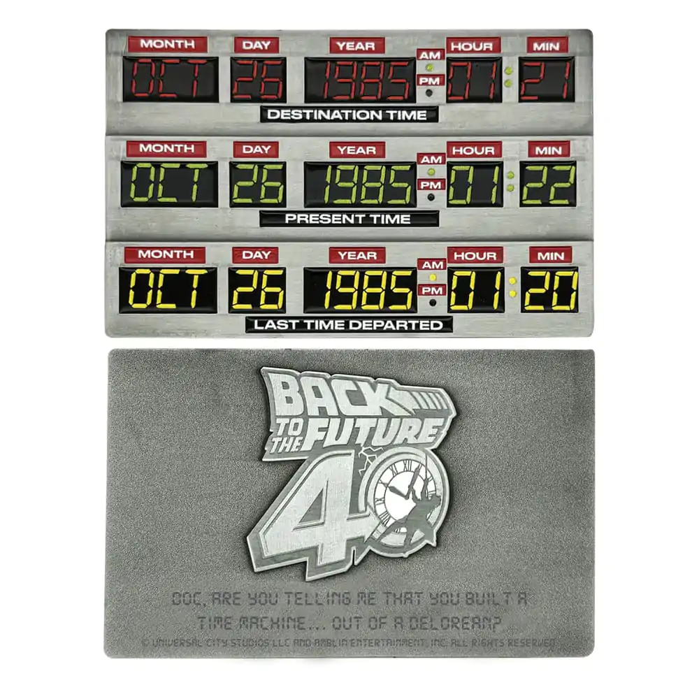 Back To The Future Barren 40. Jubiläum Time Circuits Limitierte Auflage Produktfoto