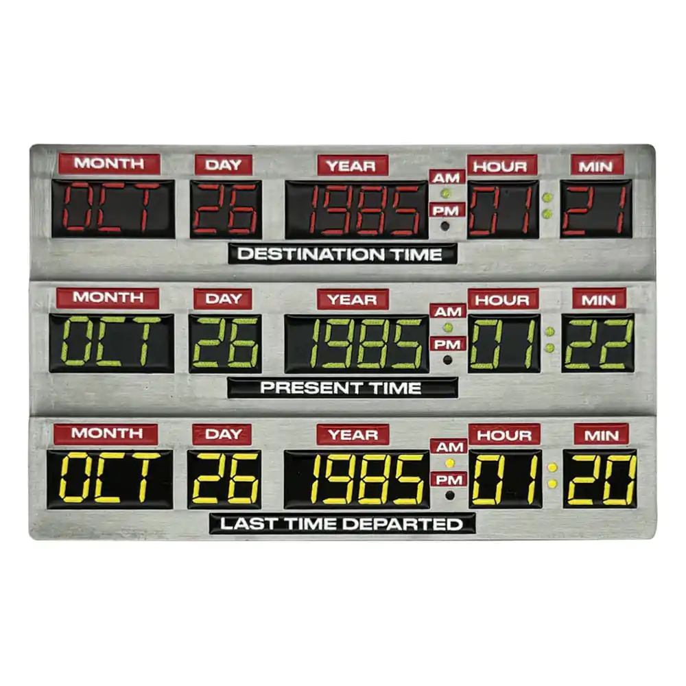Back To The Future Barren 40. Jubiläum Time Circuits Limitierte Auflage Produktfoto