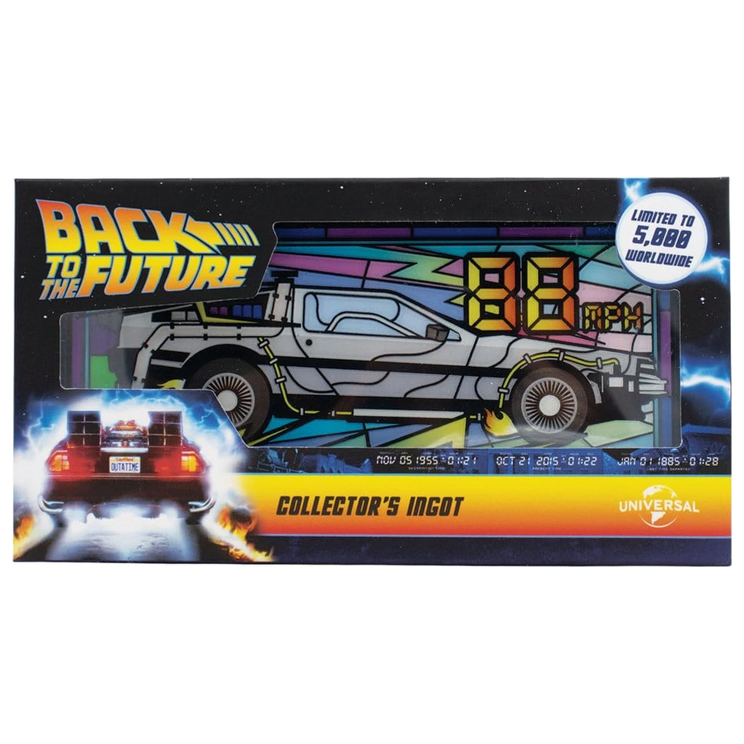Back to the Future Barren Buntglas-Stil Limitierte Auflage Produktfoto