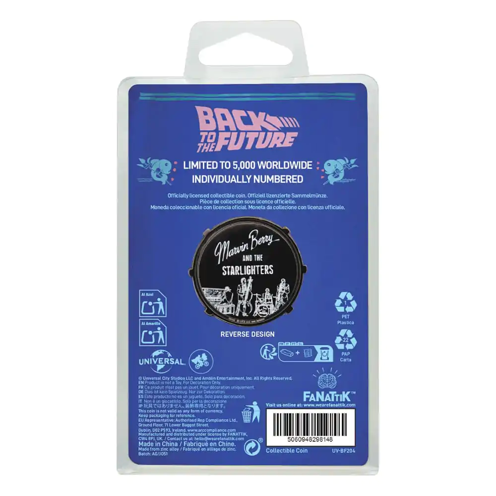 Back To The Future Sammlermünze Marvin Berry & The Starlighters Limited Edition Produktfoto