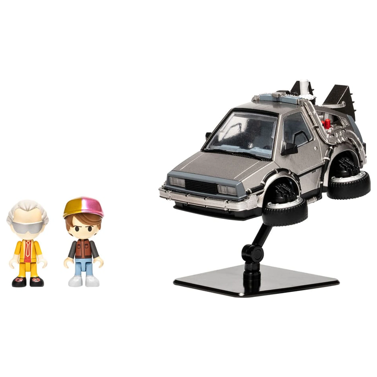 Back to the Future Part II Q-Village Fahrzeug mit Mini-Figuren Time Machine Part 2 Produktfoto