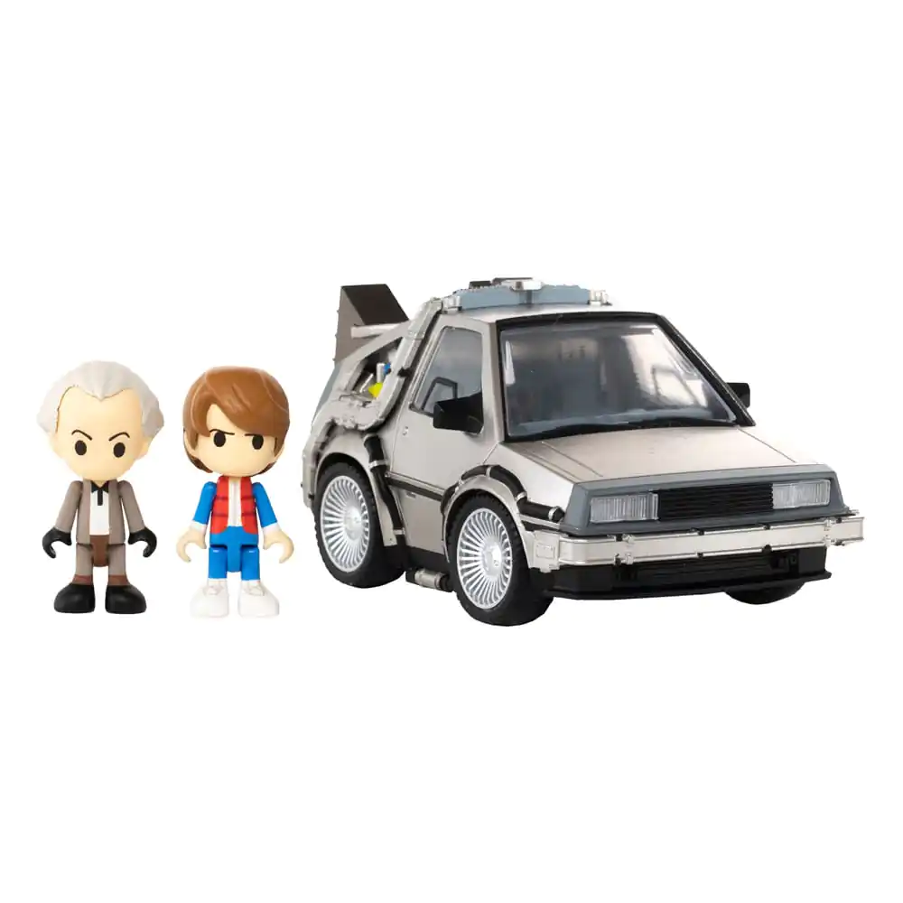 Back to the Future Q-Village Fahrzeug mit Minifiguren Time Machine 9 cm Produktfoto