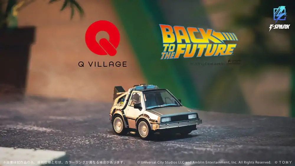Back to the Future Q-Village Fahrzeug mit Minifiguren Time Machine 9 cm Produktfoto