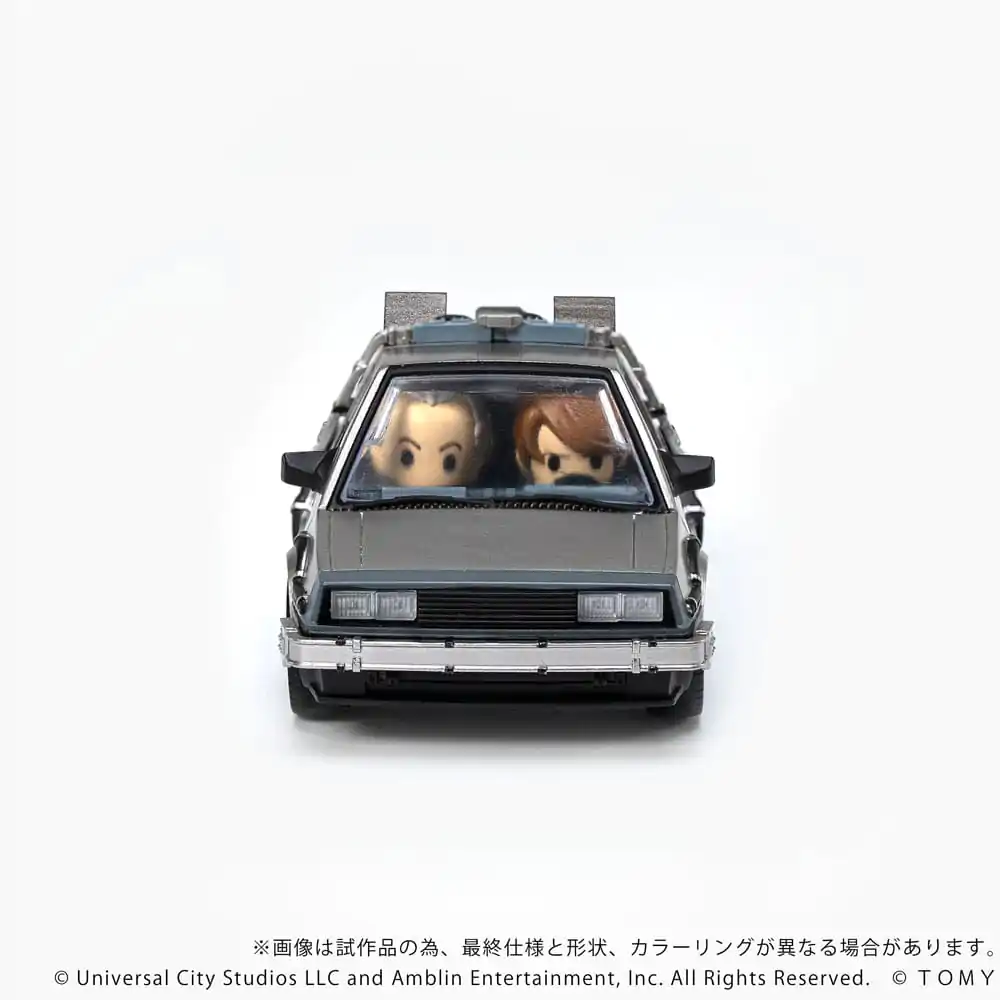 Back to the Future Q-Village Fahrzeug mit Minifiguren Time Machine 9 cm Produktfoto