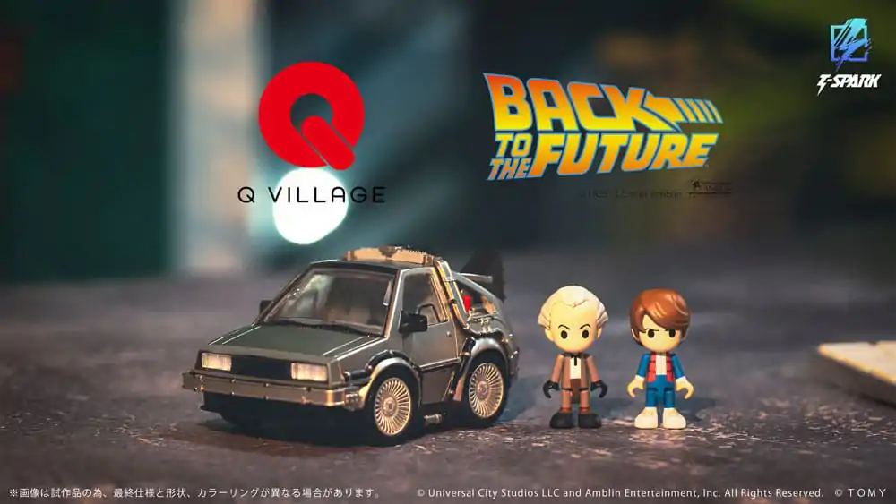 Back to the Future Q-Village Fahrzeug mit Minifiguren Time Machine 9 cm Produktfoto
