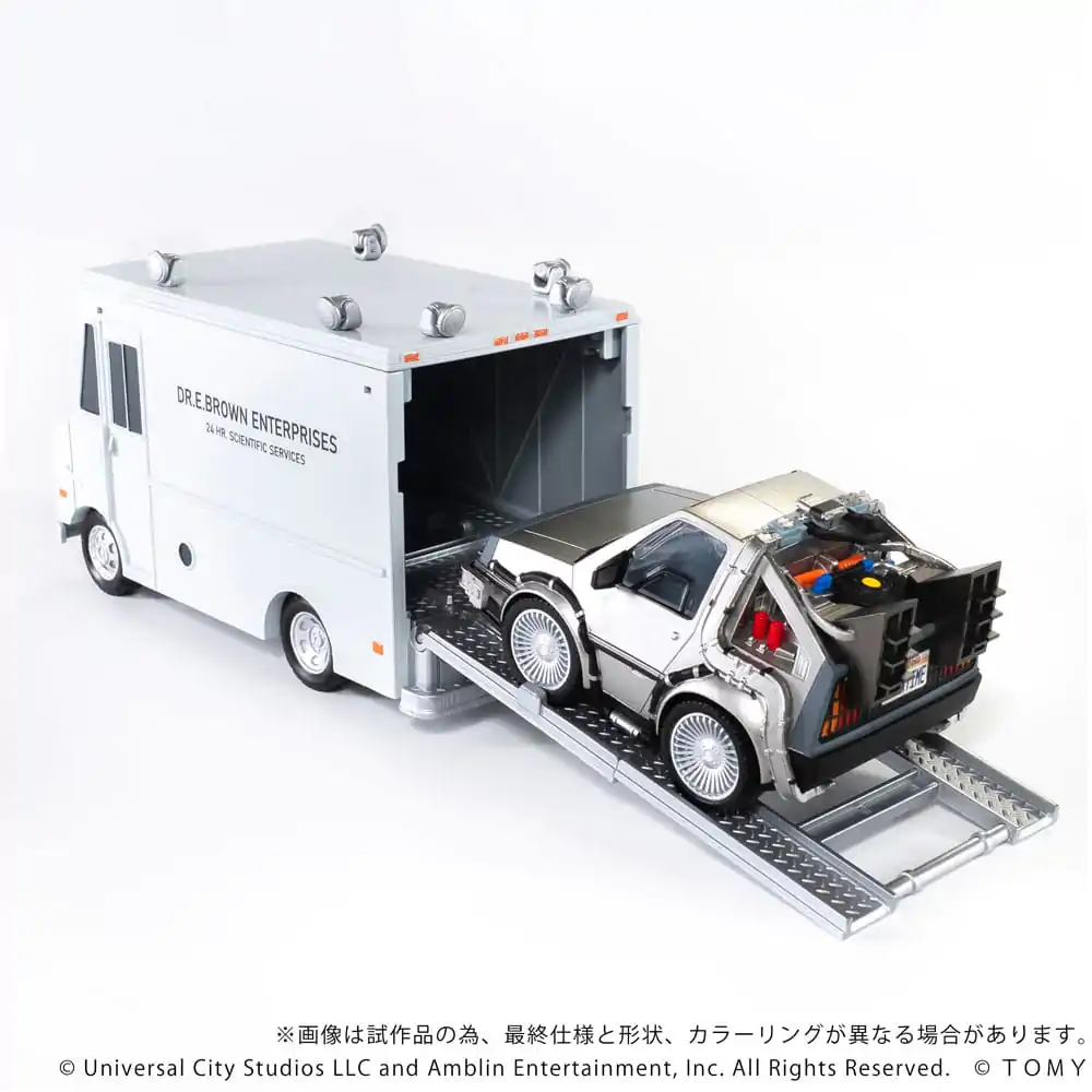Back to the Future Q-Village Fahrzeuge mit Minifiguren Time Machine Deluxe Set 9 cm Produktfoto