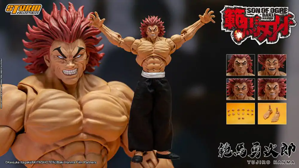 Baki Actionfigur 1/12 Yujiro Hanma 18 cm Produktfoto