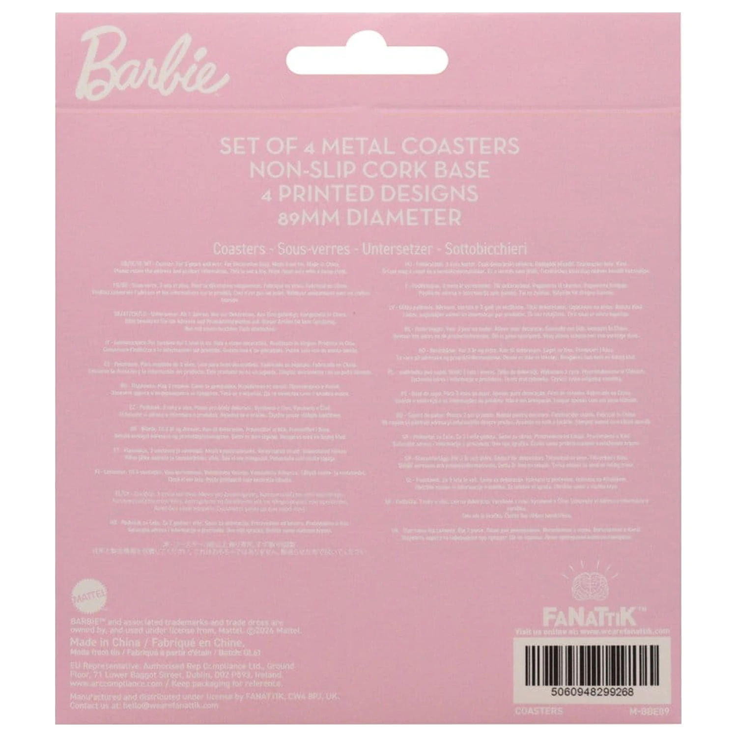 Barbie Untersetzer 4er-Pack Produktfoto