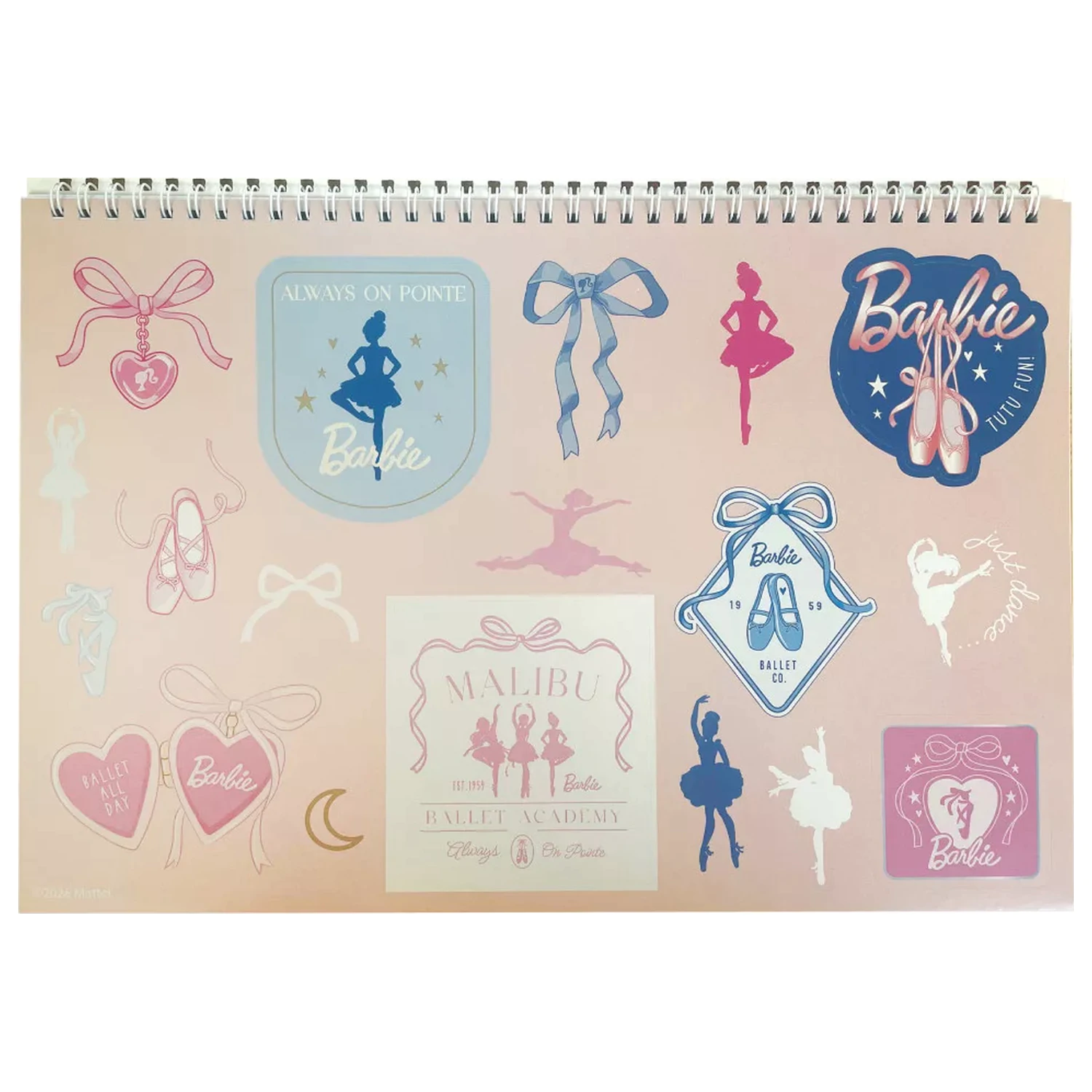 Barbie Ballerina A4 Spiral Skizzenbuch 40 Blatt mit Stickern Produktfoto