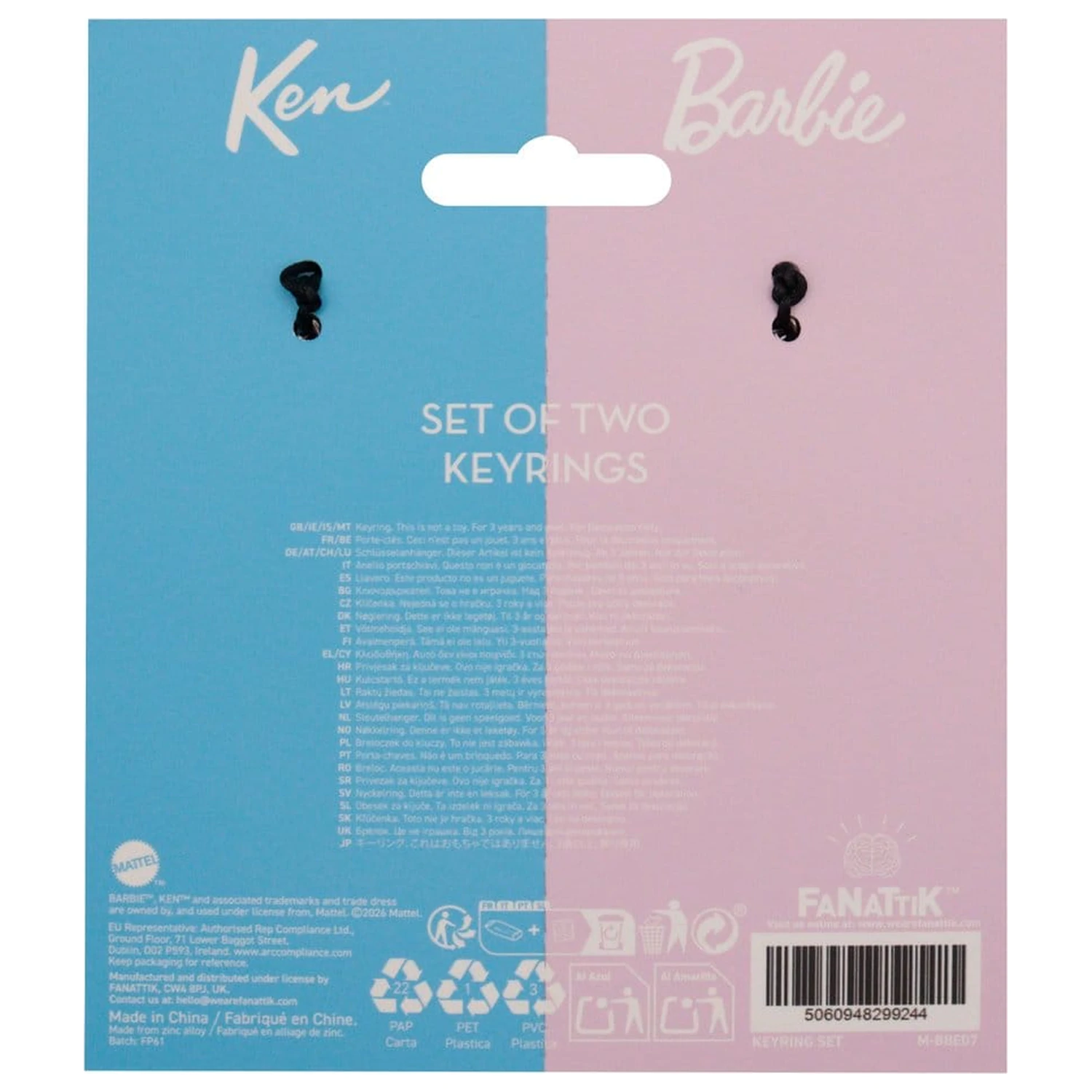 Barbie Schlüsselanhänger Set Barbie & Ken Twin Box Produktfoto