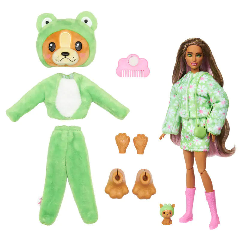 Barbie Chelsea Cutie Reveal Serie Costumes Dog Frog Puppe Produktfoto