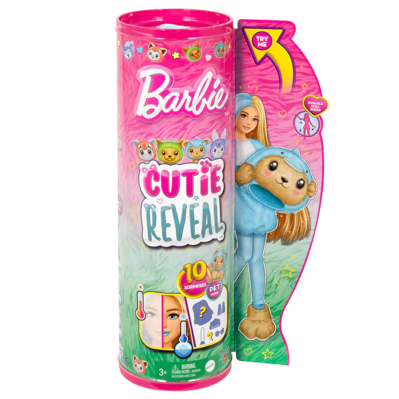 Barbie Chelsea Cutie Reveal Serie Costumes Dolphin Bear Puppe termékfotó