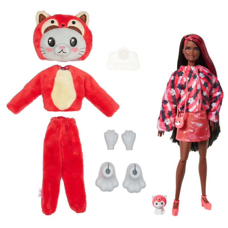 Barbie Chelsea Cutie Reveal Serie Costumes Red Panda Kitten Puppe Produktfoto