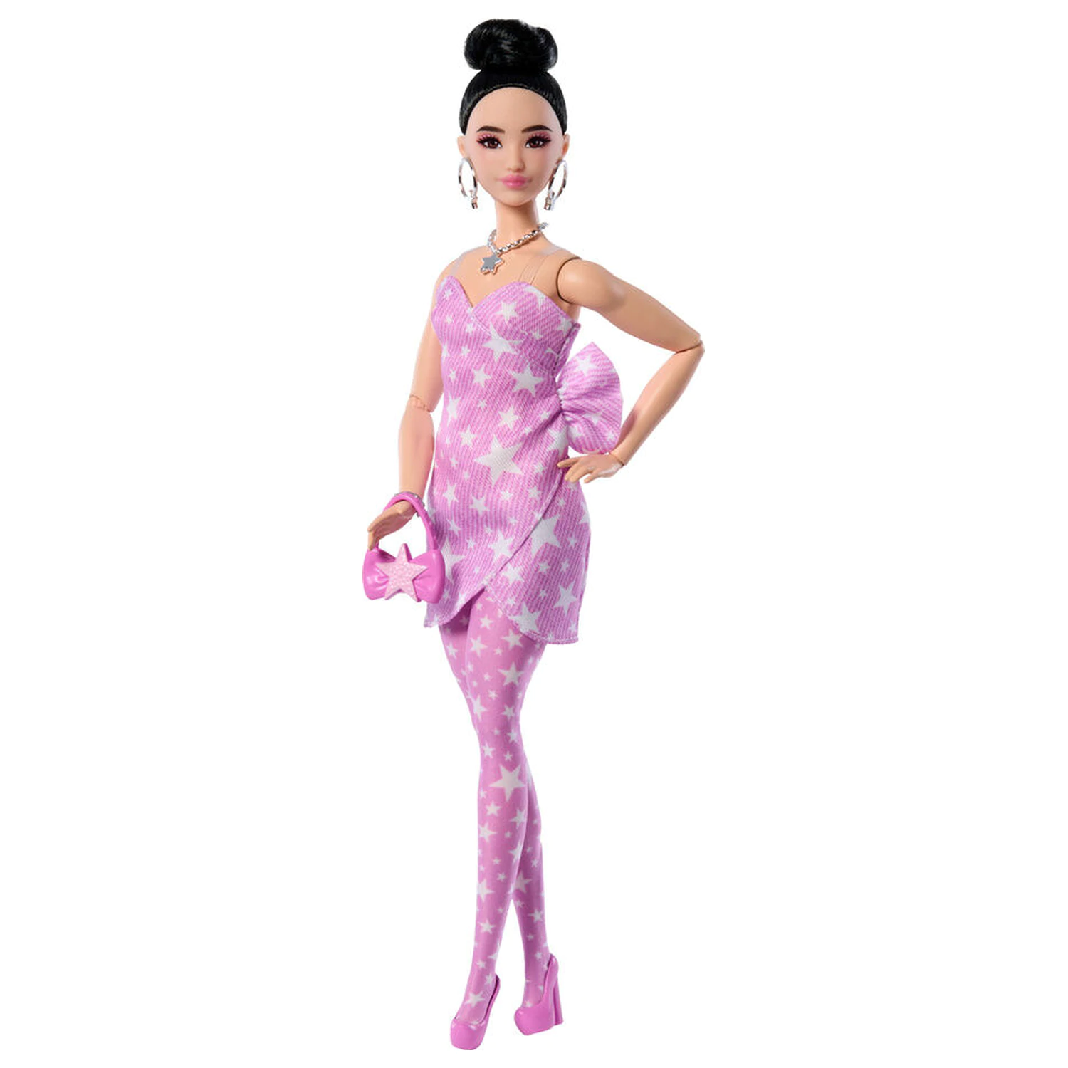 Barbie Deluxe Jeans-Puppe mit ausgestelltem Bein Produktfoto