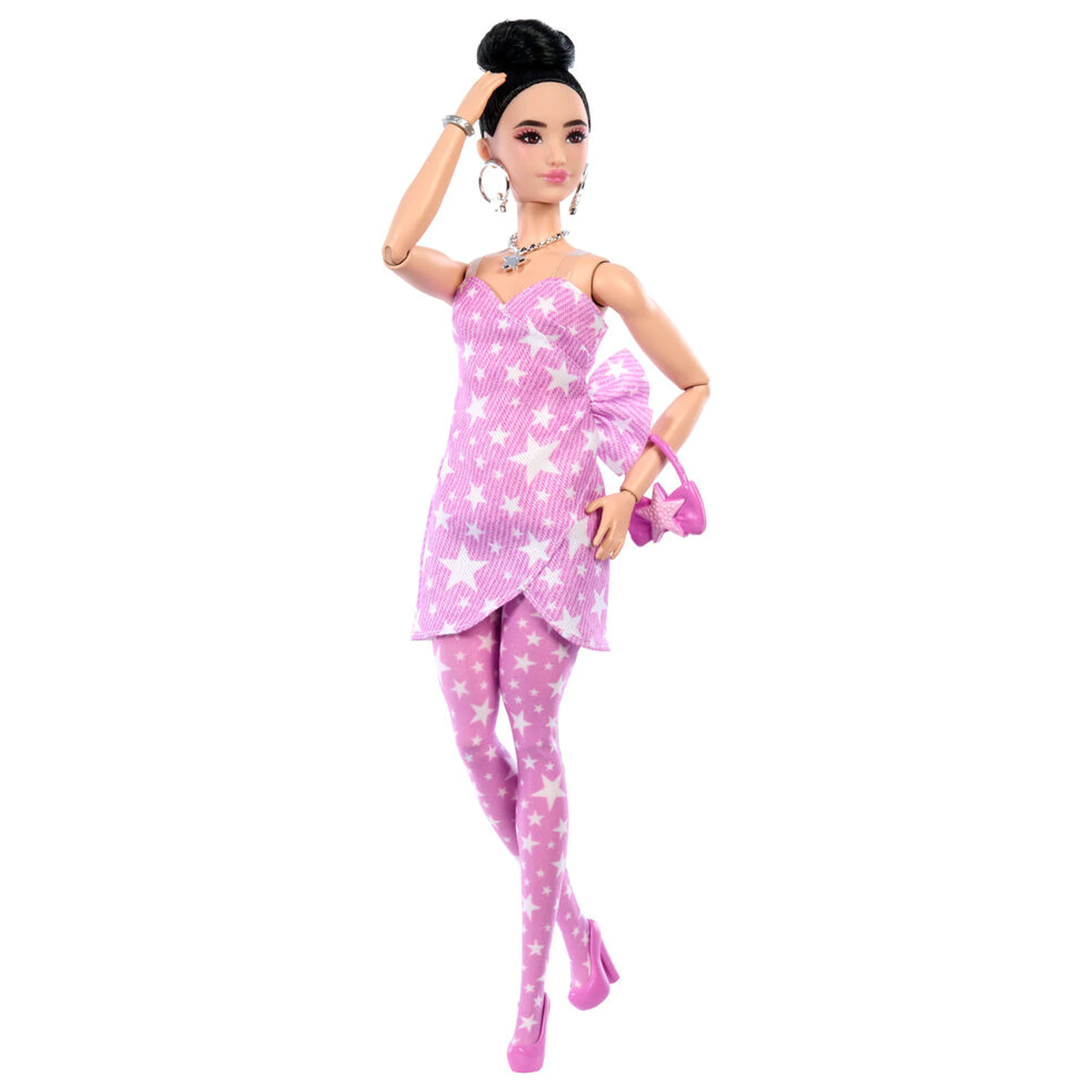 Barbie Deluxe Jeans-Puppe mit ausgestelltem Bein Produktfoto