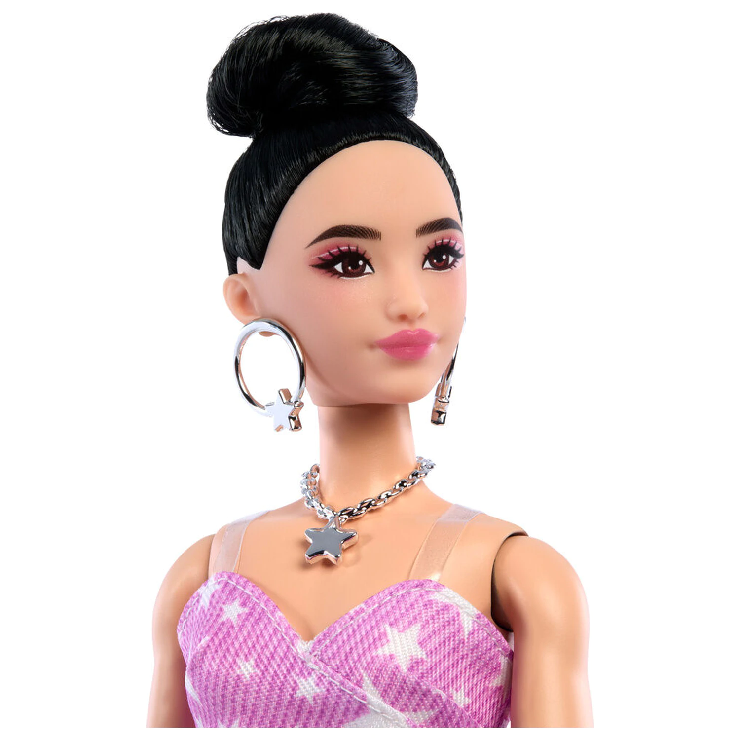 Barbie Deluxe Jeans-Puppe mit ausgestelltem Bein Produktfoto