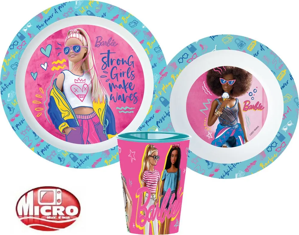 Barbie Essgeschirr Set, Mikro Plastik Set Produktfoto