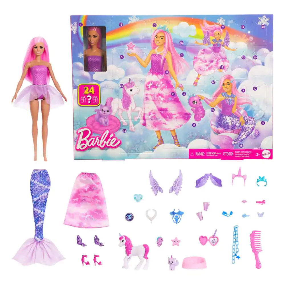 Barbie Adventskalender mit Doll Fantasy Produktfoto