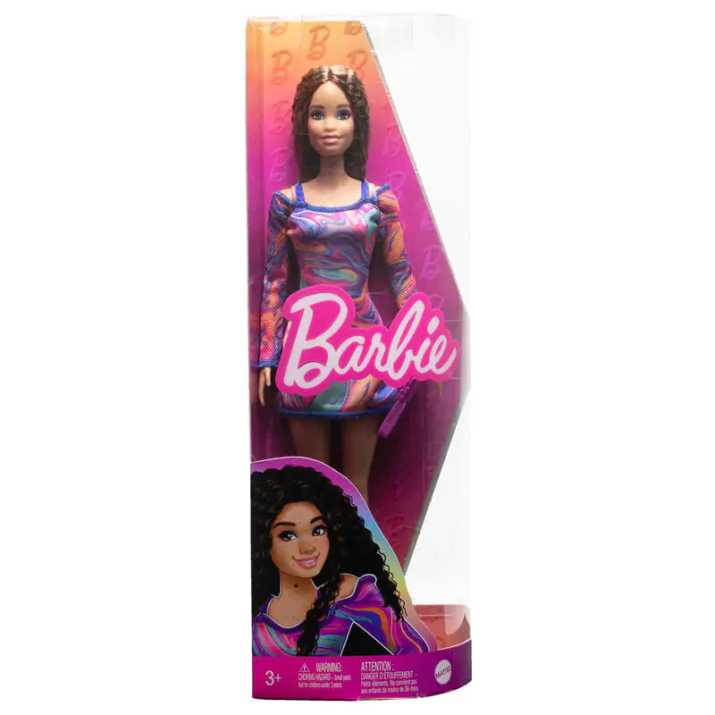 Barbie Fashionista Marble Print Dress Puppe termékfotó