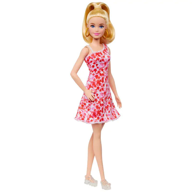 Barbie Fashionista Pink Flowers Dress Puppe termékfotó