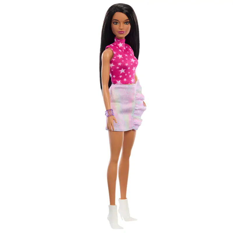 Barbie Fashionista Pink Rock Dress Puppe termékfotó