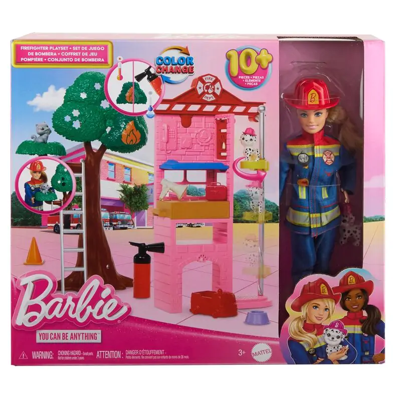 Barbie Firefighter fire station Puppe termékfotó