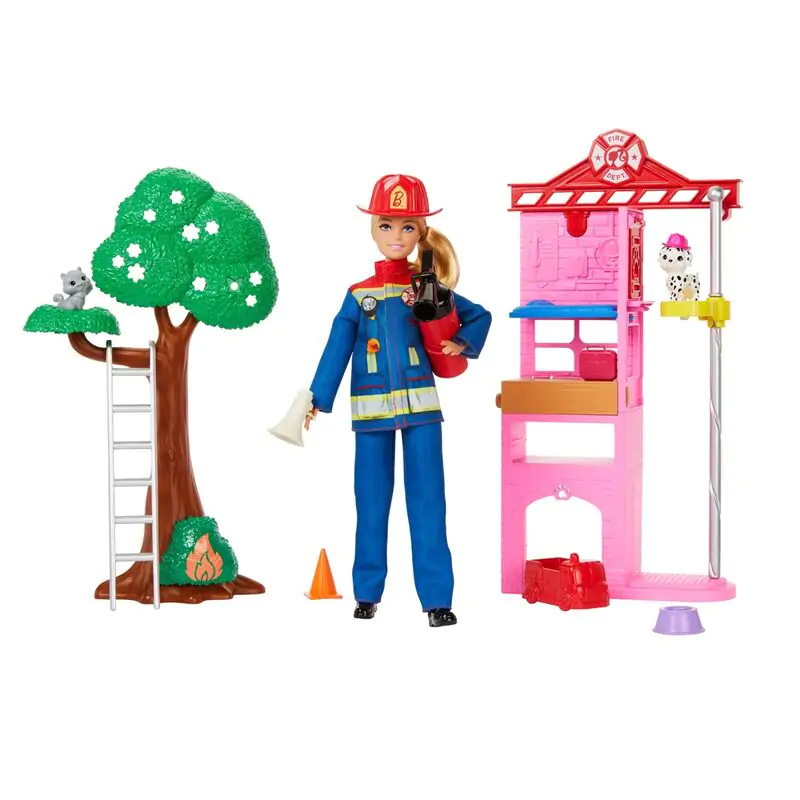 Barbie Firefighter fire station Puppe termékfotó