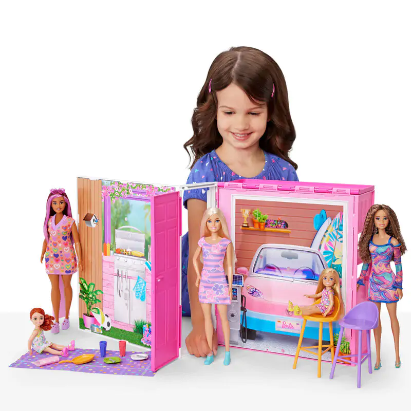 Barbie Getaway House und Puppe Produktfoto