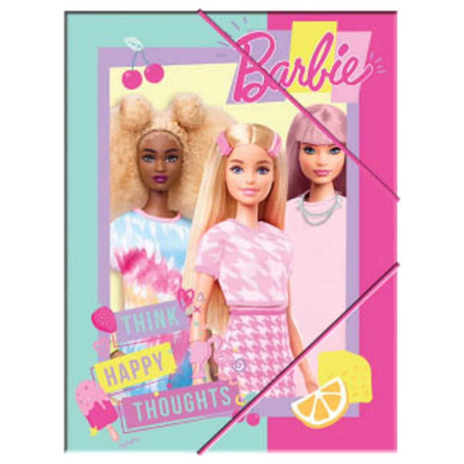 Barbie Happy Thoughts A/4 Gummibandmappe Produktfoto