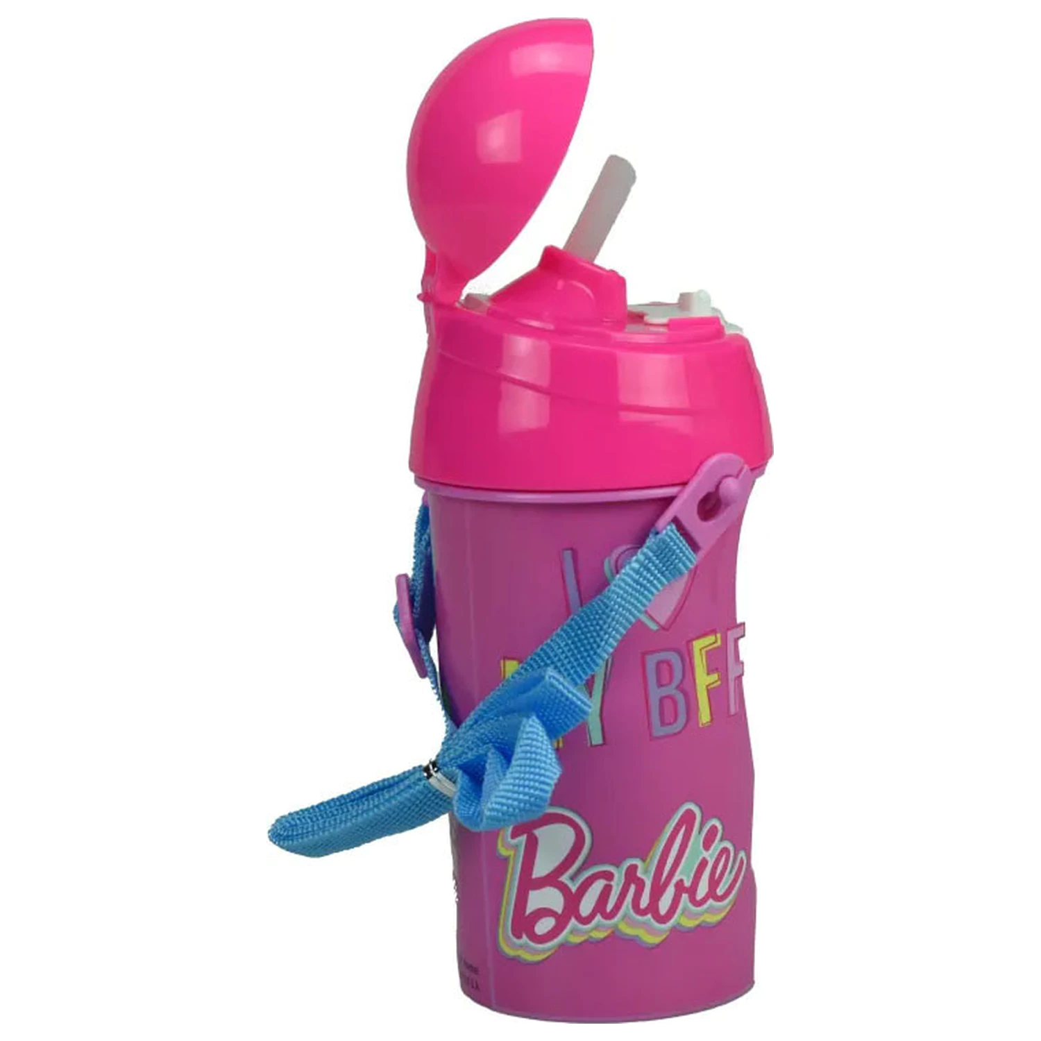 Barbie Happy Thoughts Kunststoff Trinkflasche mit Haken 500 ml Produktfoto