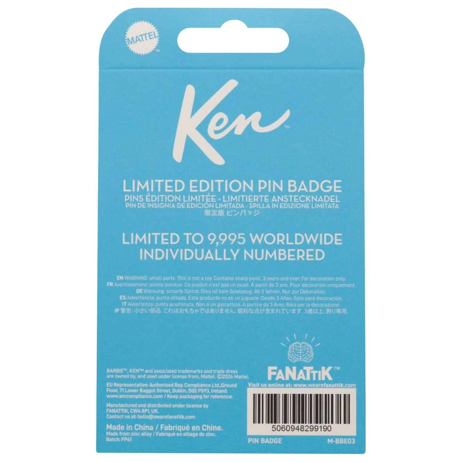 Barbie Anstecknadel Ken Limited Edition Produktfoto