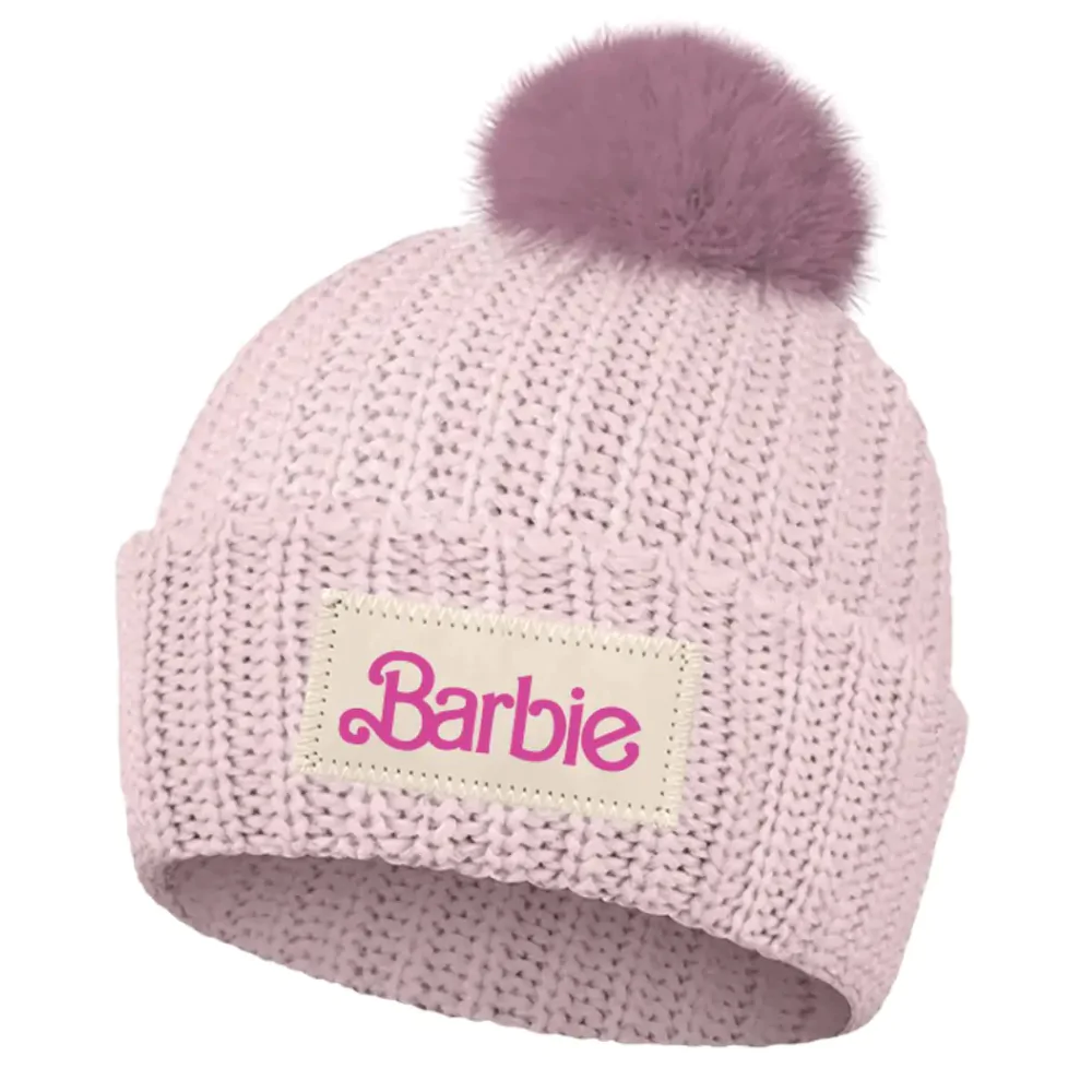 Barbie Logo Bommel Strick-Mütze 56/58 cm Produktfoto