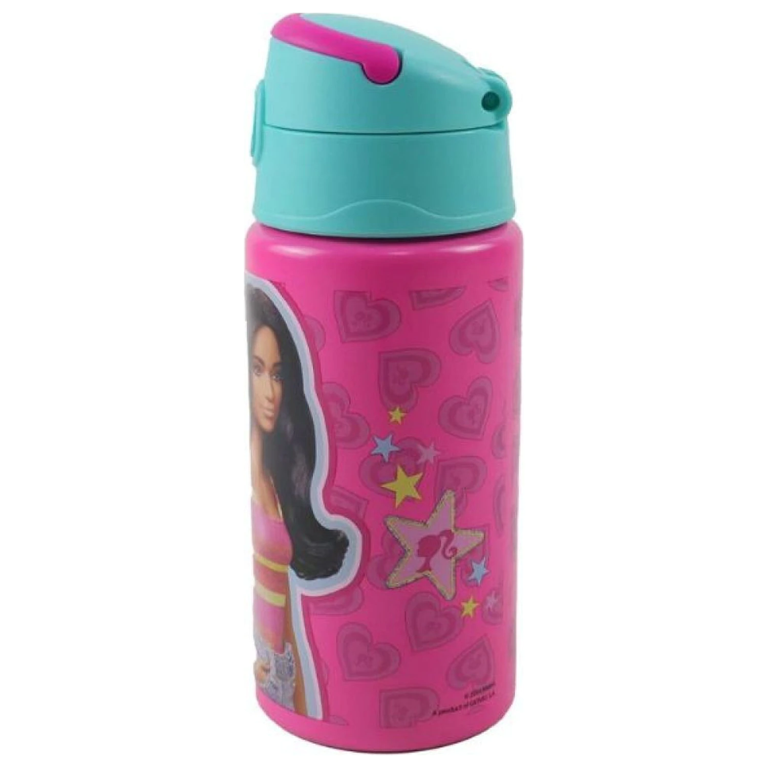 Barbie Love Aluminium-Strohhalm Trinkflasche mit Haken 500 ml Produktfoto