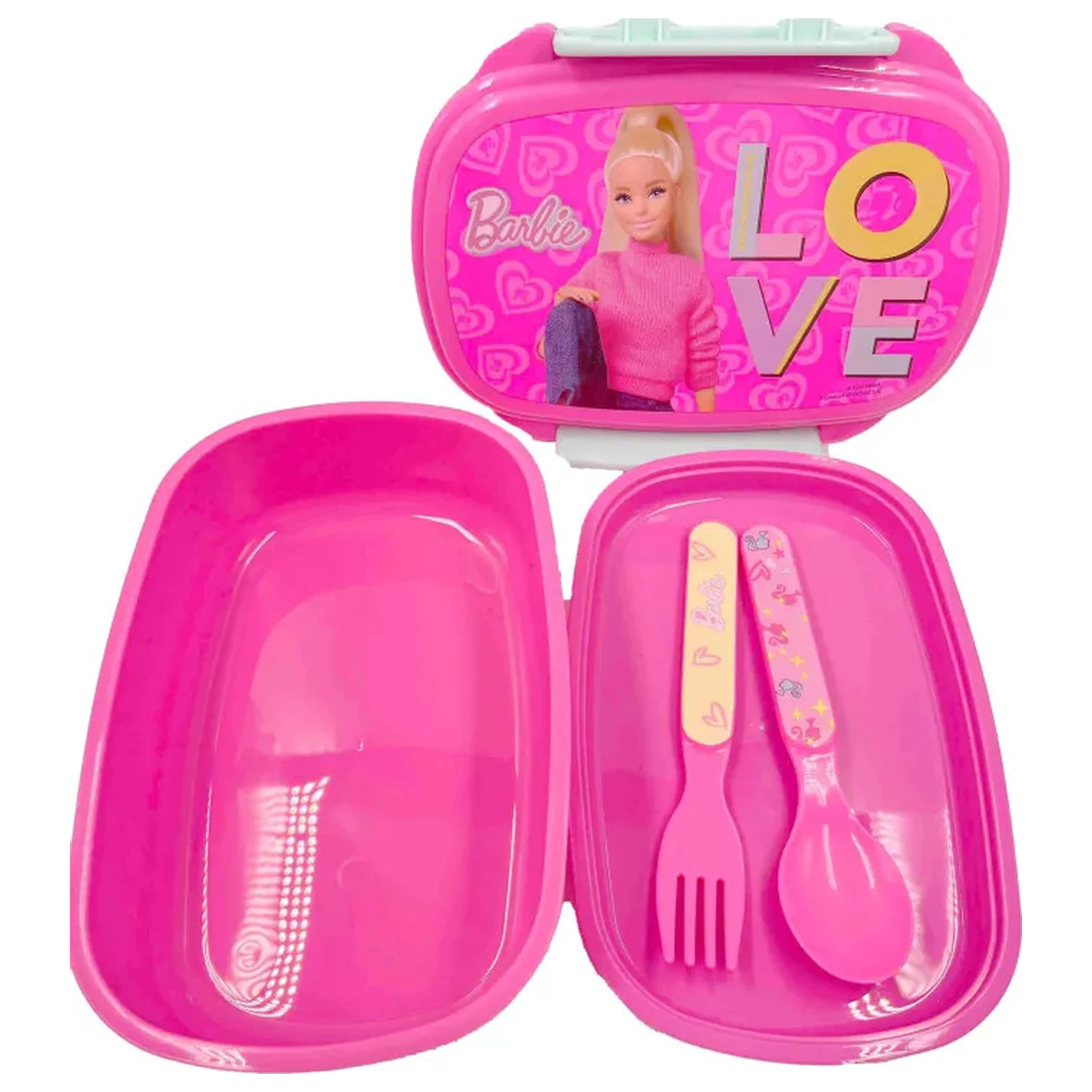 Barbie Love Sandwich Box + Besteck Set Produktfoto