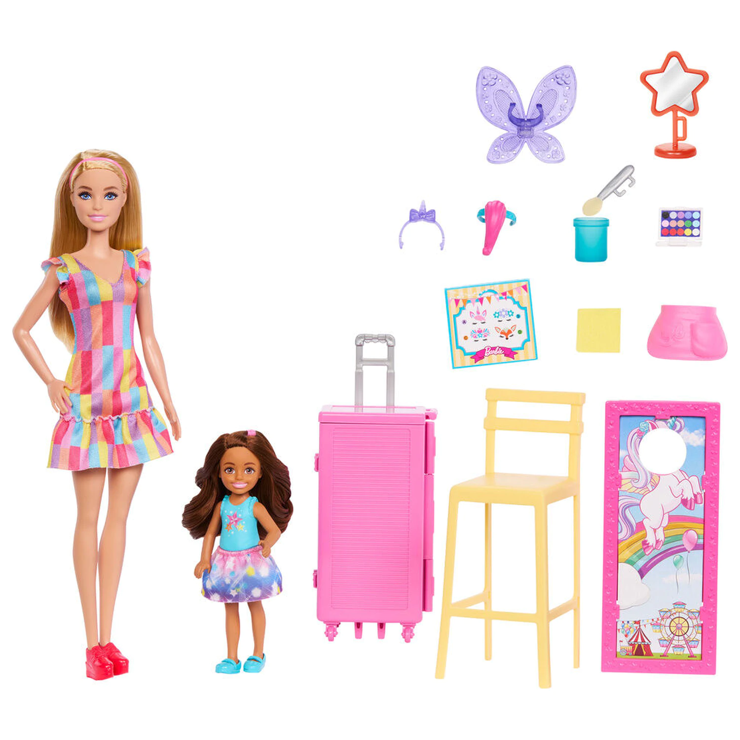 Barbie Pack 2 Puppen Make-up-Station Produktfoto
