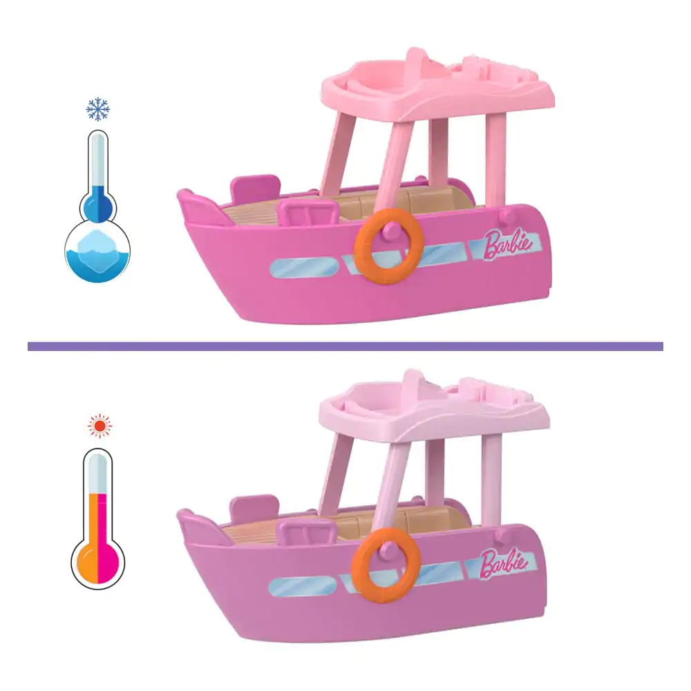 Barbie Mini BarbieLand Puppe und Fahrzeug Traumboot 4 cm Produktfoto