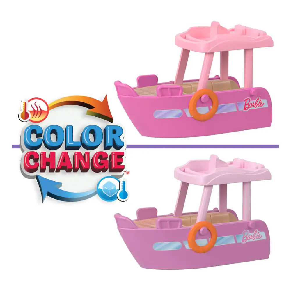 Barbie Mini BarbieLand Puppe und Fahrzeug Traumboot 4 cm Produktfoto