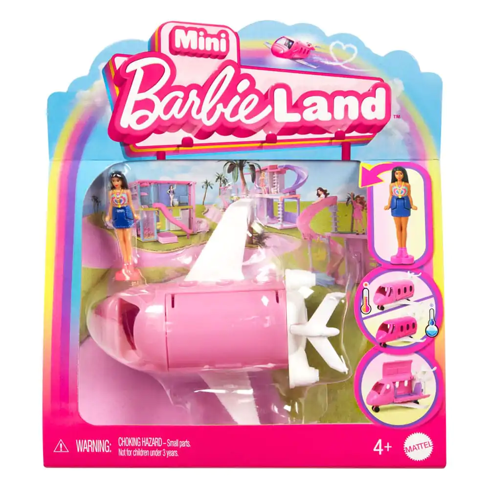 Barbie Mini BarbieLand Puppe und Fahrzeug Traumflugzeug 4 cm Produktfoto