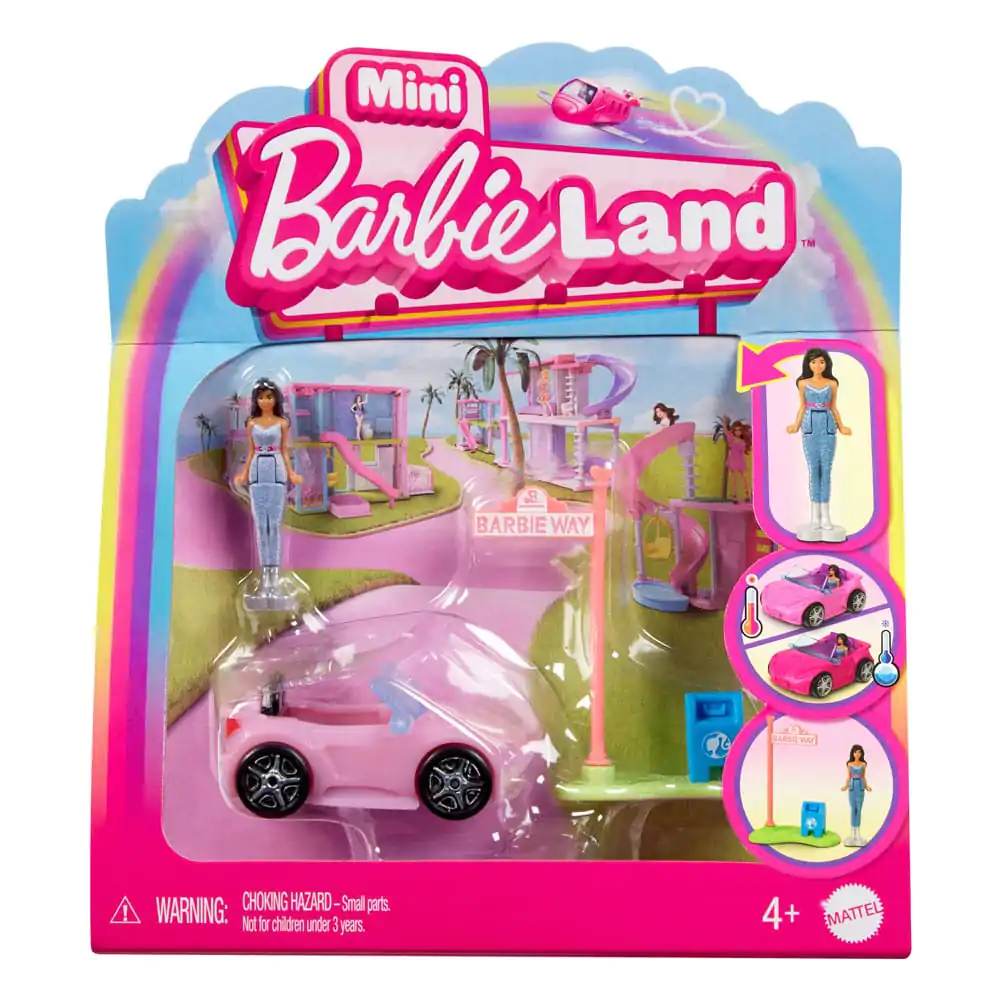 Barbie Mini BarbieLand Puppe und Fahrzeug Cabrio 4 cm Produktfoto