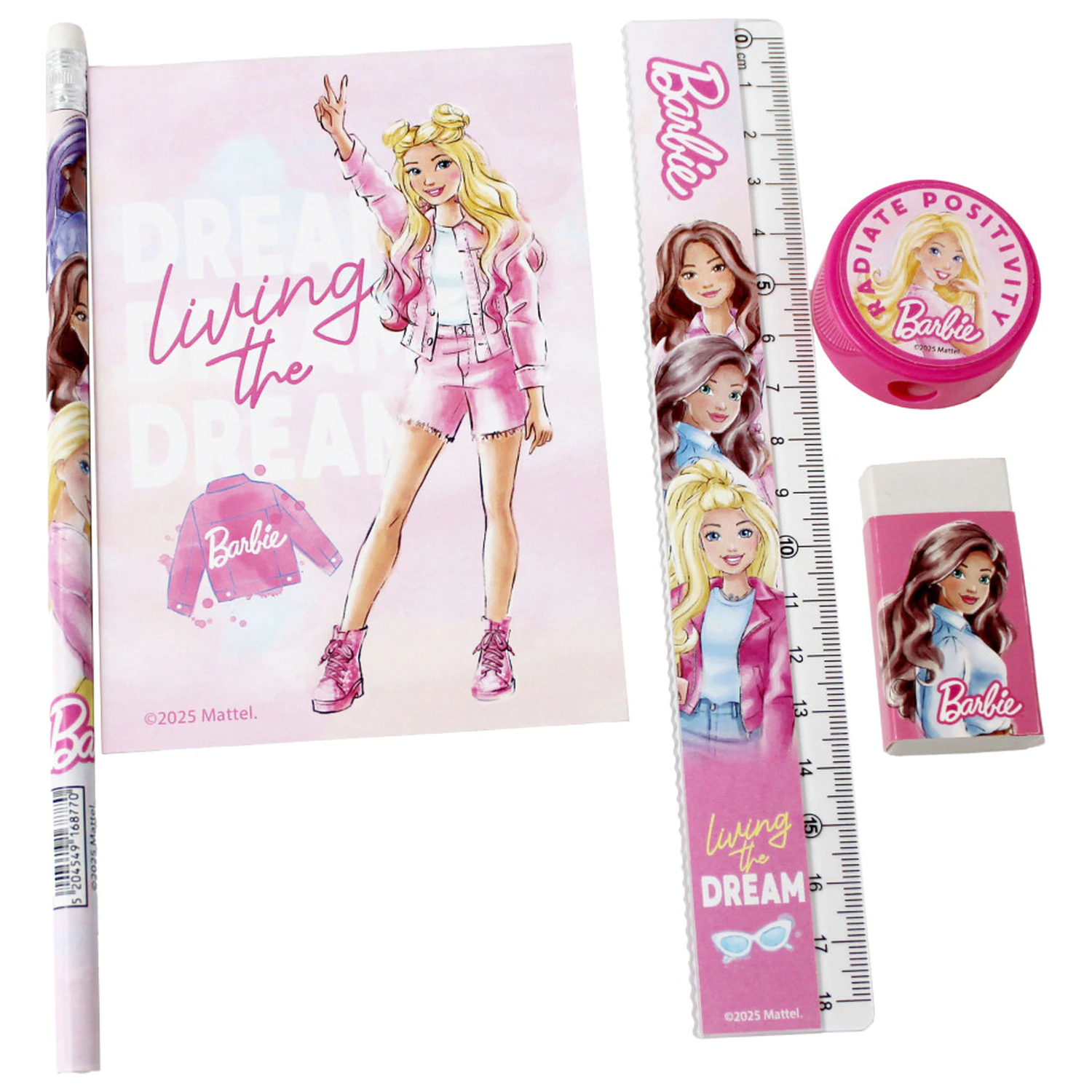 Barbie Paints Schreibwaren Set 5 Teile Produktfoto