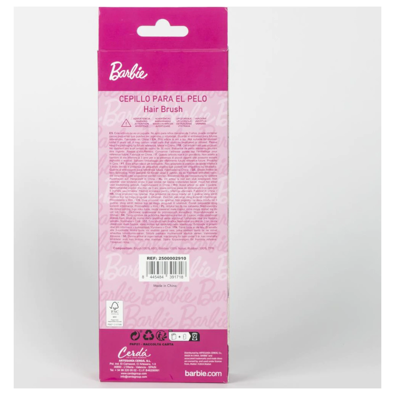 Barbie Pink Rhinestone Haarbürste, Kamm 22 cm Produktfoto