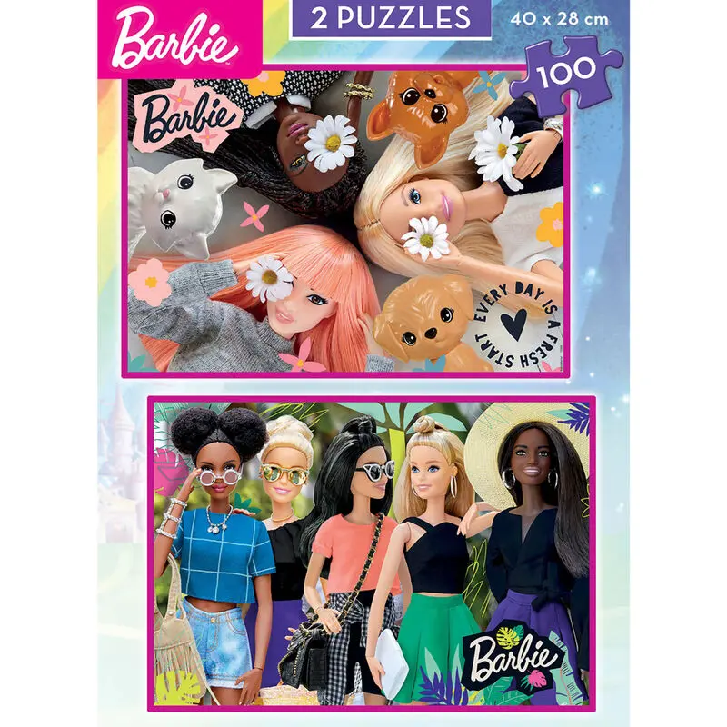 Barbie Puzzle 2x100St Produktfoto