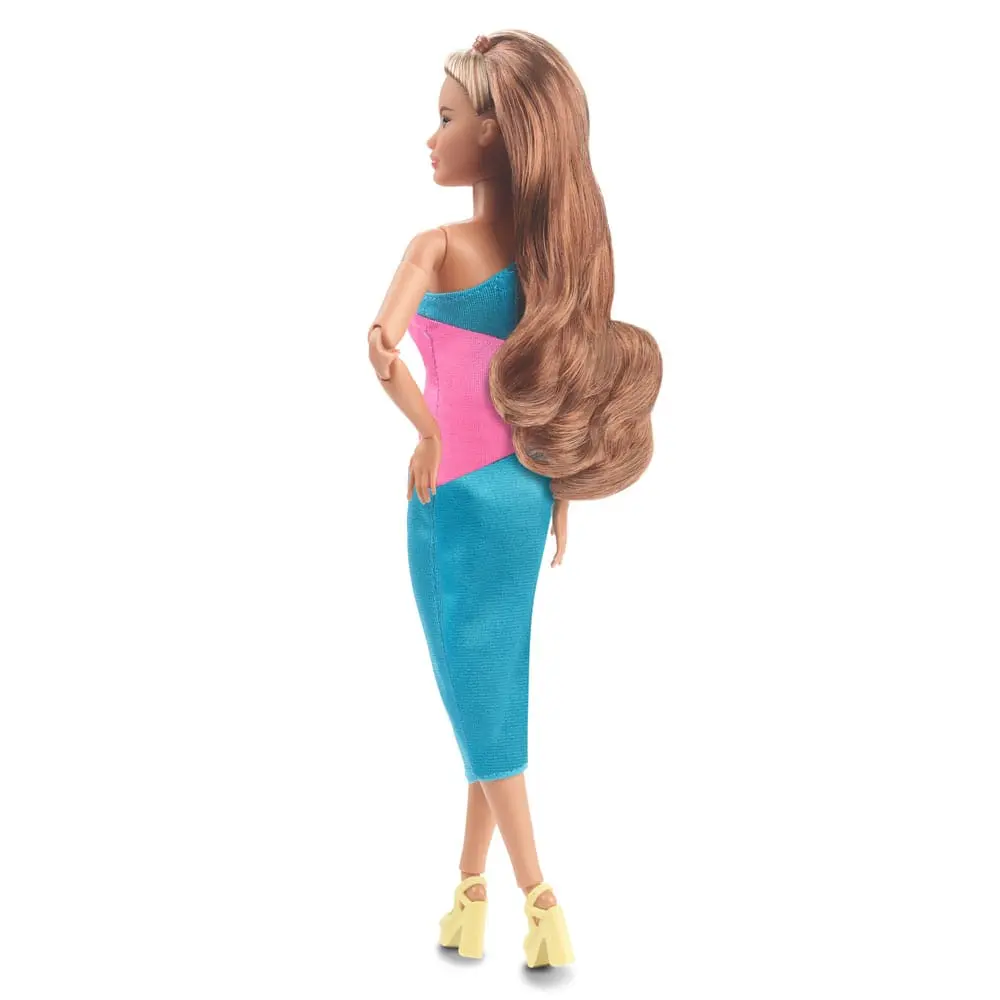 Barbie Signature Barbie Looks Puppe Model #15 Brunette Ponytail, Turquoise/Pink Dress Produktfoto