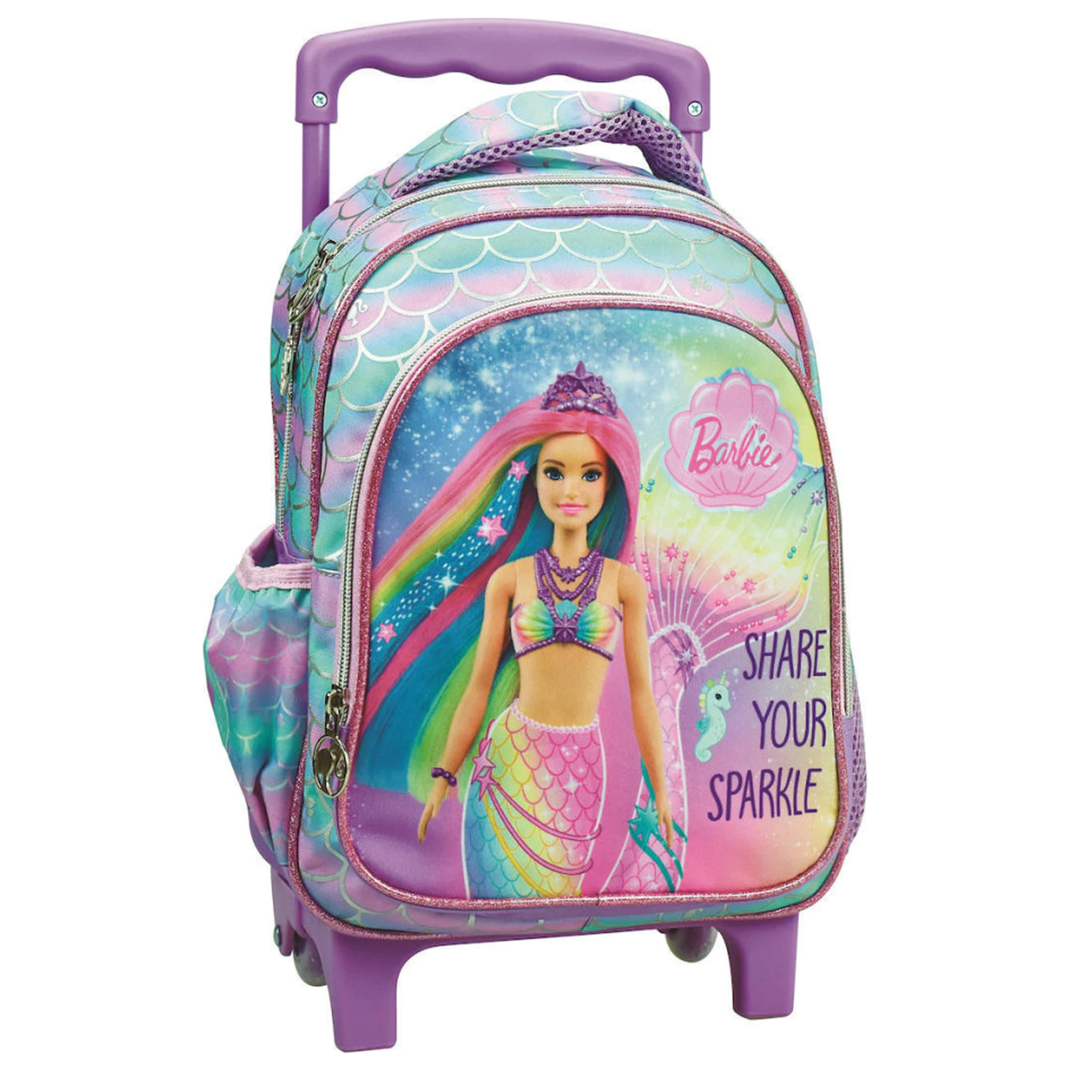 Barbie Sparkle Rolling Kindergarten Rucksack, Tasche 30 cm Produktfoto