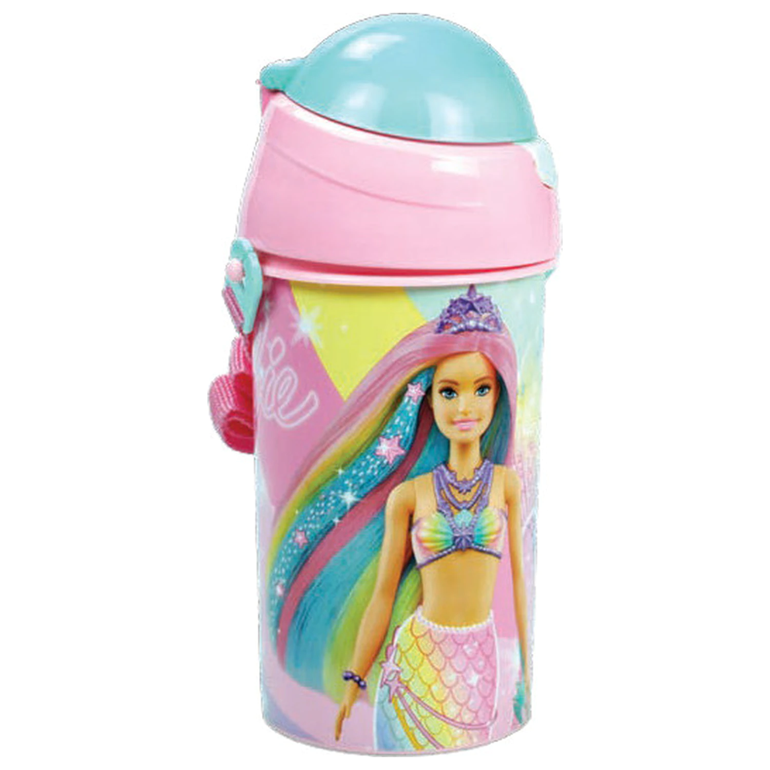 Barbie Sparkle Plastik Strohhalmflasche mit Haken 500 ml Produktfoto
